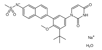 Dasabuvir sodium monohydrate 结构式