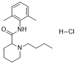 Bupivacaine hydrochloride 结构式