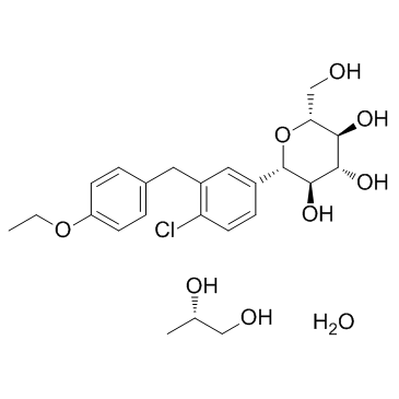 Dapagliflozin propylene glycolate hydrate 结构式