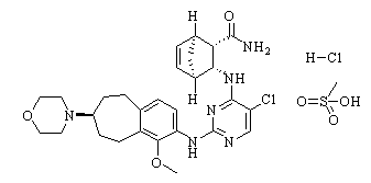 CEP-28122 monomesilate hydrochloride salt Chemical Structure