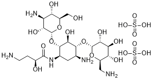 Amikacin sulfate salt Chemical Structure