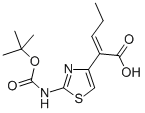 (Z)-2-(2-((Tert-Butoxycarbonyl)amino)thiazol-4-yl)pent-2-enoic acid Chemical Structure