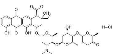 Aclarubicin Hydrochloride Chemical Structure