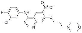 N-(3-Chloro-4-fluorophenyl)-7-(3-morpholinopropoxy)-6-nitroquinazolin-4-amine Chemical Structure