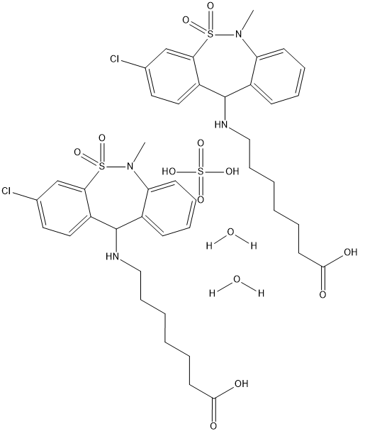 Tianeptine hemisulfate monohydrate Chemical Structure