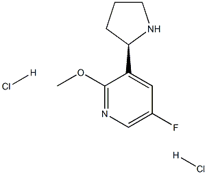 (R)-5-Fluoro-2-methoxy-3-(pyrrolidin-2-yl)pyridine dihydrochloride Chemical Structure