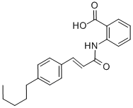 N-(p-amylcinnamoyl) Anthranilic Acid 结构式