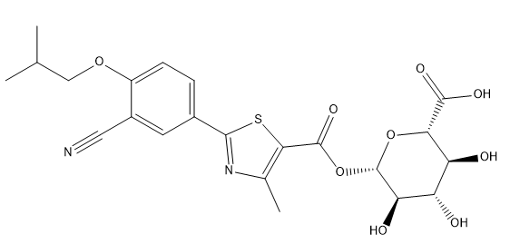 Febuxostat Acyl-β-D-glucuronide Chemical Structure