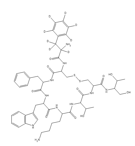 Octreotide D8 结构式