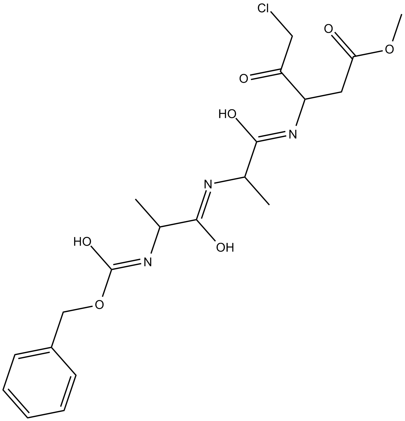 Granzyme B Inhibitor Z-AAD-CH2Cl 结构式
