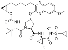 Grazoprevir potassium 结构式