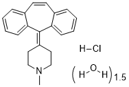 Cyproheptadine hydrochloride sesquihydrate Chemical Structure