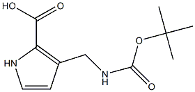 1H-Pyrrole-2-carboxylic acid, 3-[[[(1,1-dimethylethoxy)carbonyl]amino]methyl]- Chemical Structure