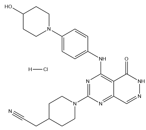 Gusacitinib hydrochloride 结构式