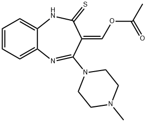 Olanzapine Thioacetoxymethylidene Impurity Chemical Structure Olanzapine Thioacetoxymethylidene Impurity Chemical Structure