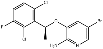 (S)-5-bromo-3-(1-(2,6-dichloro-3-fluorophenyl)ethoxy)pyridin-2-amine Chemical Structure