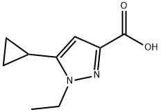 5-Cyclopropyl-1-ethyl-1H-pyrazole-3-carboxylic acid Chemical Structure