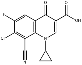 3-Quinolinecarboxylic acid,7-chloro-8-cyano-1-cyclopropyl-6-fluoro-1,4-dihydro-4-oxo- Chemical Structure