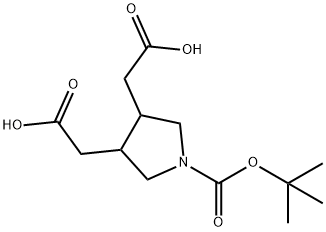 2,2'-(1-(Tert-butoxycarbonyl)pyrrolidine-3,4-diyl)diacetic acid Chemical Structure