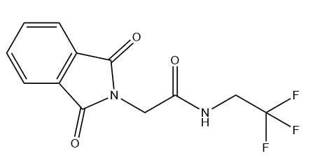 2-(1,3-Dioxo-2,3-dihydro-1H-isoindol-2-yl)-N-(2,2,2-trifluoroethyl)acetamide 结构式