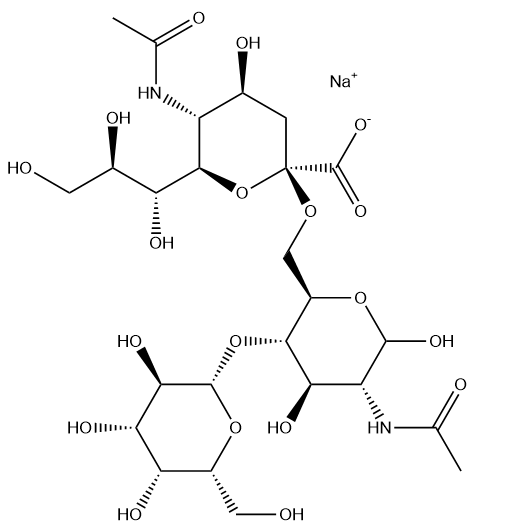 3'-N-Acetylneuraminyl-N-acetyllactosamine sodium salt Chemical Structure