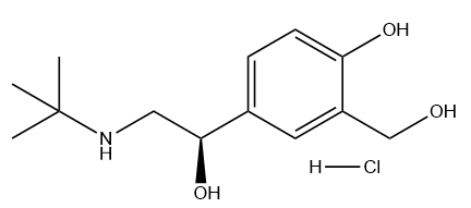 Levalbuterol hydrochloride 结构式