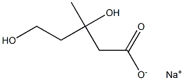 Mevalonic Acid Sodium Salt Chemical Structure