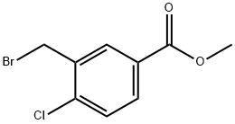 3-溴甲基-4-氯苯甲酸甲酯 结构式