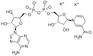 beta-Nicotinamide adenine dinucleotide, reduced dipotassium salt Chemical Structure