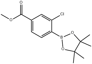 (2-Chloro-4-(methoxycarbonyl)phenyl)boronic acid pinacol ester Chemical Structure
