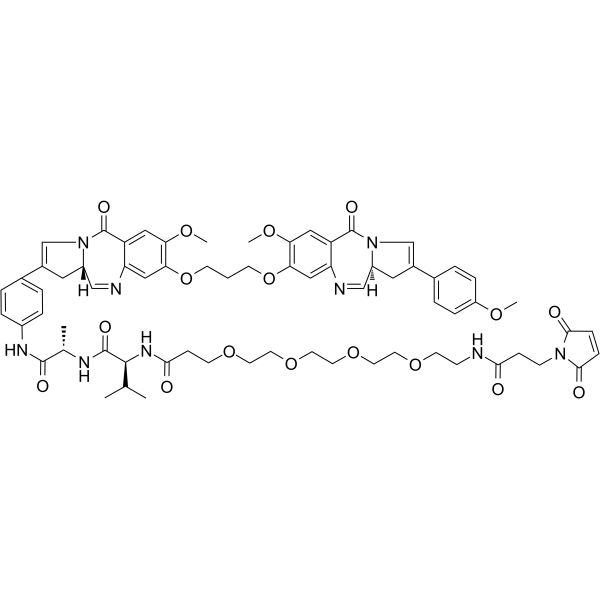 Mal-PEG4-VA-PBD Chemical Structure