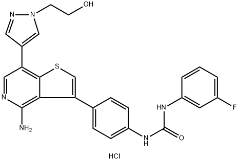 Ilorasertib hydrochloride 结构式