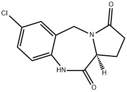 1H-Pyrrolo[2,1-c][1,4]benzodiazepine-3,11(2H,11aH)-dione, 7-chloro-5,10-dihydro-, (11aS)- Chemical Structure