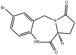 1H-Pyrrolo[2,1-c][1,4]benzodiazepine-3,11(2H,11aH)-dione, 7-bromo-5,10-dihydro-, (11aS)- Chemical Structure