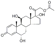 6α-Hydroxy Prednisolone Acetate Chemical Structure