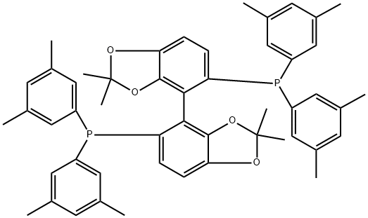 Phosphine, 1,1'-[(4S)-2,2,2',2'-tetramethyl[4,4'-bi-1,3-benzodioxole]-5,5'-diyl]bis[1,1-bis(3,5-dimethylphenyl)- 结构式