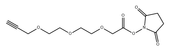 Propargyl-PEG3-CH2COO-NHS ester 结构式