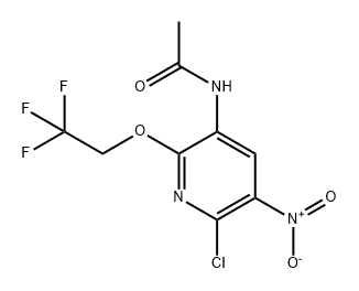 Acetamide, N-[6-chloro-5-nitro-2-(2,2,2-trifluoroethoxy)-3-pyridinyl]- 结构式