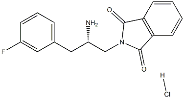(S)-2-(2-Amino-3-(3-fluorophenyl)propyl)isoindoline-1,3-dionehydrochloride 结构式
