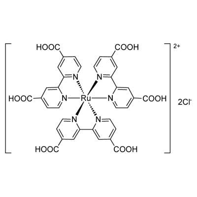 Tris(4,4'-dicarboxylicacid-2,2'-bipyridyl)ruthenium(II) dichloride Chemical Structure Tris(4,4'-dicarboxylicacid-2,2'-bipyridyl)ruthenium(II) dichloride Chemical Structure