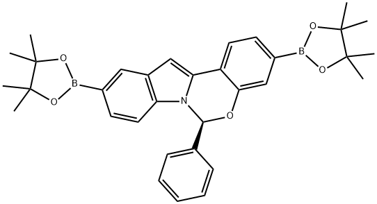 (S)-6-phenyl-3,10-bis(4,4,5,5-tetramethyl-1,3,2-dioxaborolan-2-yl)-6H-benzo[5,6][1,3]oxazino[3,4-a]indole Chemical Structure