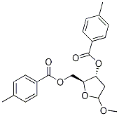 (2S,3R)-5-Methoxy-2-(((4-methylbenzoyl)oxy)methyl)-tetrahydrofuran-3-yl 4-methylbenzoate Chemical Structure