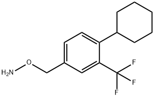 O-[[4-cyclohexyl-3-(trifluoromethyl)phenyl]methyl]hydroxylamine Chemical Structure