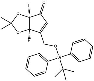 (3aR,6aR)-6-((tert-butyldiphenylsilyloxy)methyl)-2,2-dimethyl-3aH-cyclopenta[d][1,3]dioxol-4(6aH)-one Chemical Structure