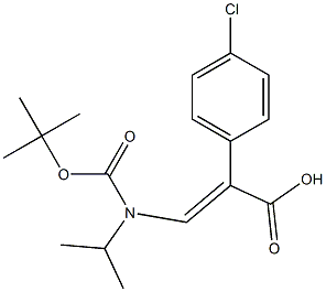 Trans-N-Boc-2-(4-chlorophenyl)-3-(isopropylamino) acrylic acid Chemical Structure Trans-N-Boc-2-(4-chlorophenyl)-3-(isopropylamino) acrylic acid Chemical Structure