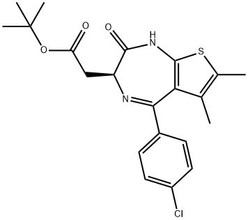 (S)-tert-butyl 2-(5-(4-chlorophenyl)-6,7-dimethyl-2-oxo-2,3-dihydro-1H-thieno[2,3-e][1,4]diazepin-3-yl)acetate Chemical Structure