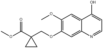 Cyclopropanecarboxylic acid, 1-[[(4-hydroxy-6-methoxy-7-quinolinyl)oxy]methyl]-, methyl ester Chemical Structure