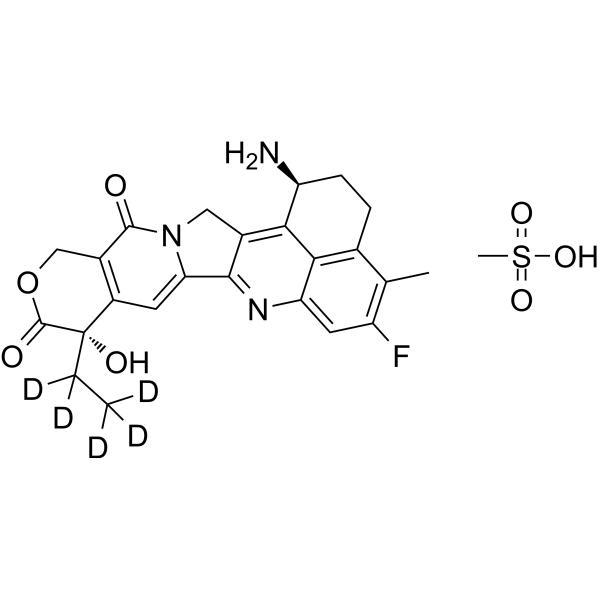 Exatecan-d5 mesylate Chemical Structure