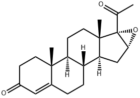 16a,17a-Epoxyprogesterone 结构式