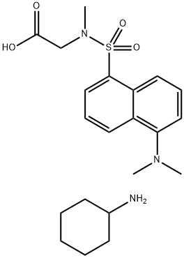 Glycine, N-[[5-(dimethylamino)-1-naphthalenyl]sulfonyl]-N-methyl-, compd. with cyclohexanamine (1:1) Chemical Structure